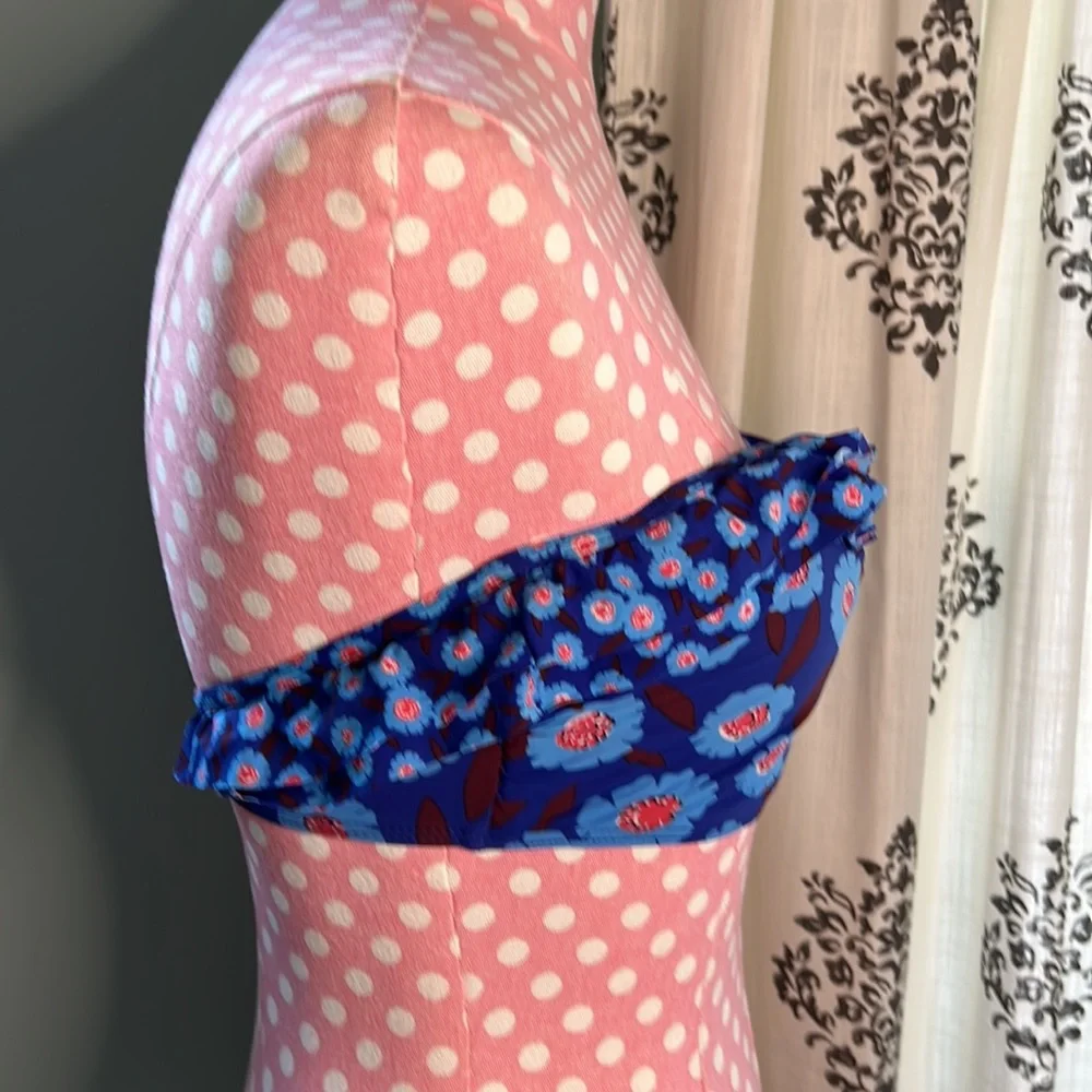 Kate Spade Ruffle Bandeau Bikini Top Size M